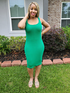 Basic Tank Dress (Kelly Green)