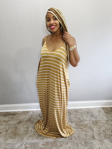 Maxine Maxi (Light Mustard/Ivory) PLUS SIZE