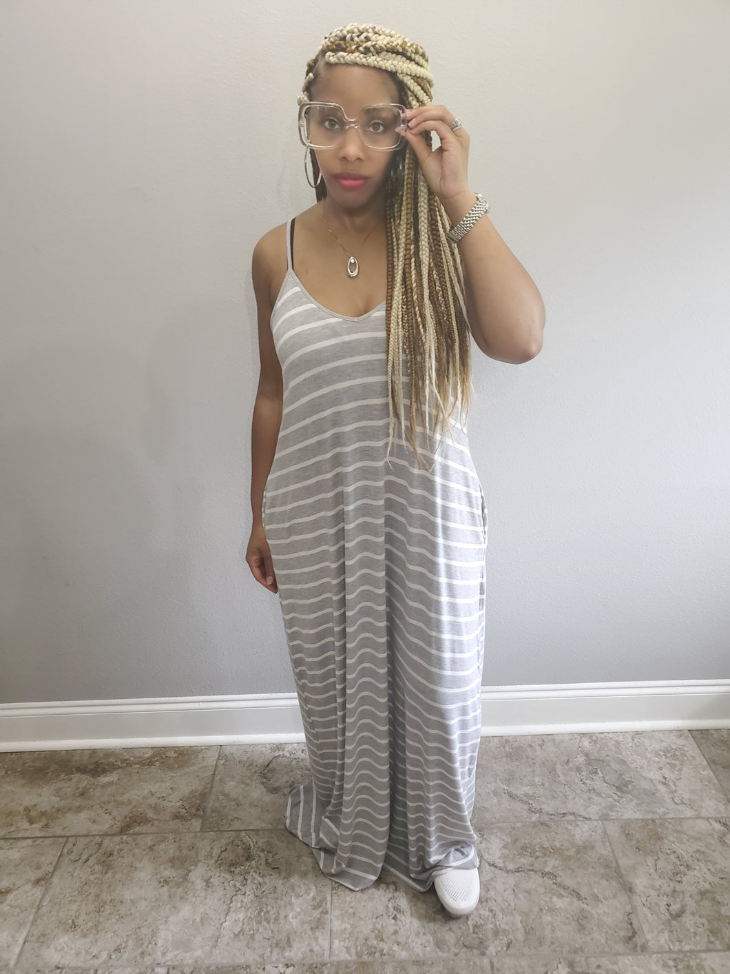 Maxine Maxi (Heather Gray/Ivory)