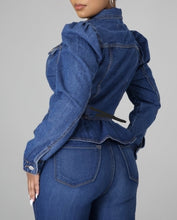 Load image into Gallery viewer, Peplum Denim