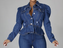 Load image into Gallery viewer, Peplum Denim